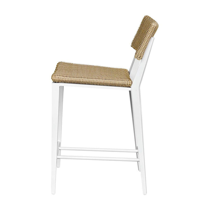 Calbas Outdoor Counter Stool, White