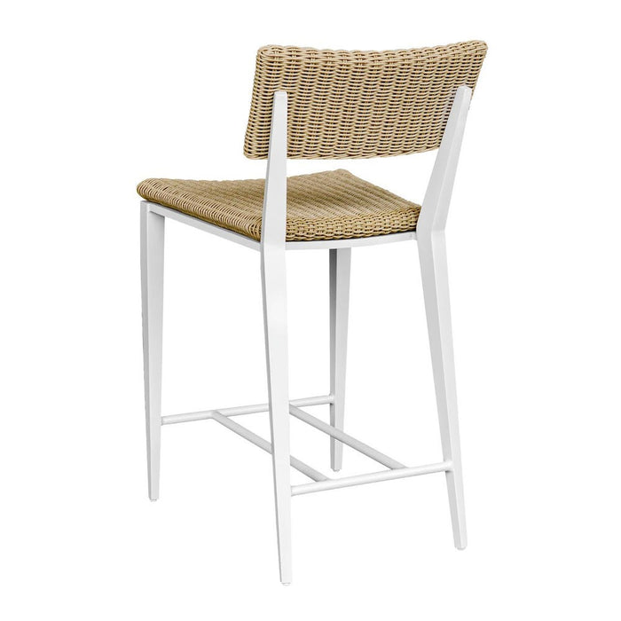 Calbas Outdoor Counter Stool, White