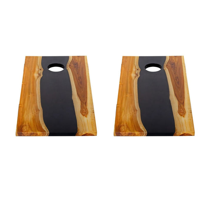 Clearwood Cornhole Game, Black, S/2