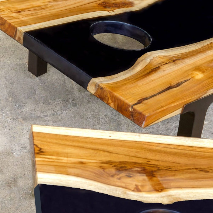 Clearwood Cornhole Game, Black, S/2