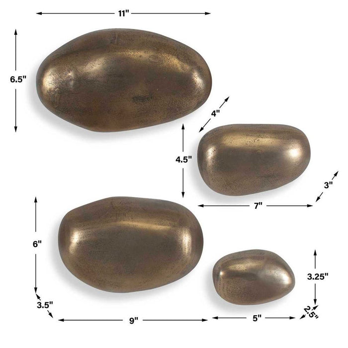 Set in Stone Outdoor Wall Decor, S/4