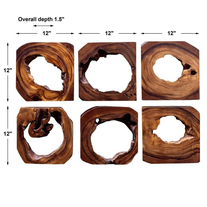 Adlai Wood Wall Art, S/6