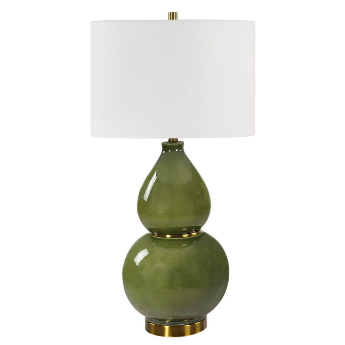Gourd Table Lamp, Green