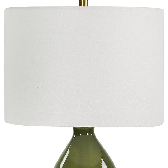 Gourd Table Lamp, Green