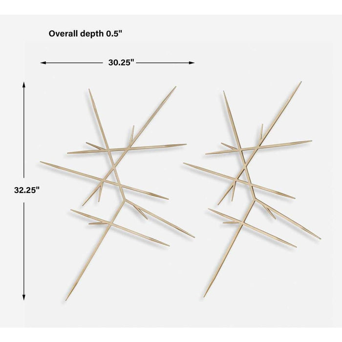 Fireworks Metal Wall Decor, S/2