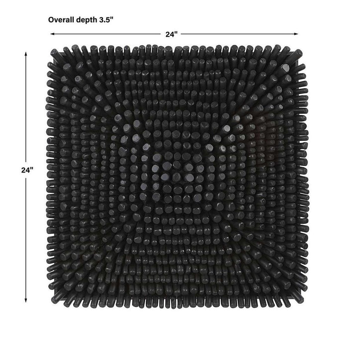 Portside Wood Wall Panel, Black