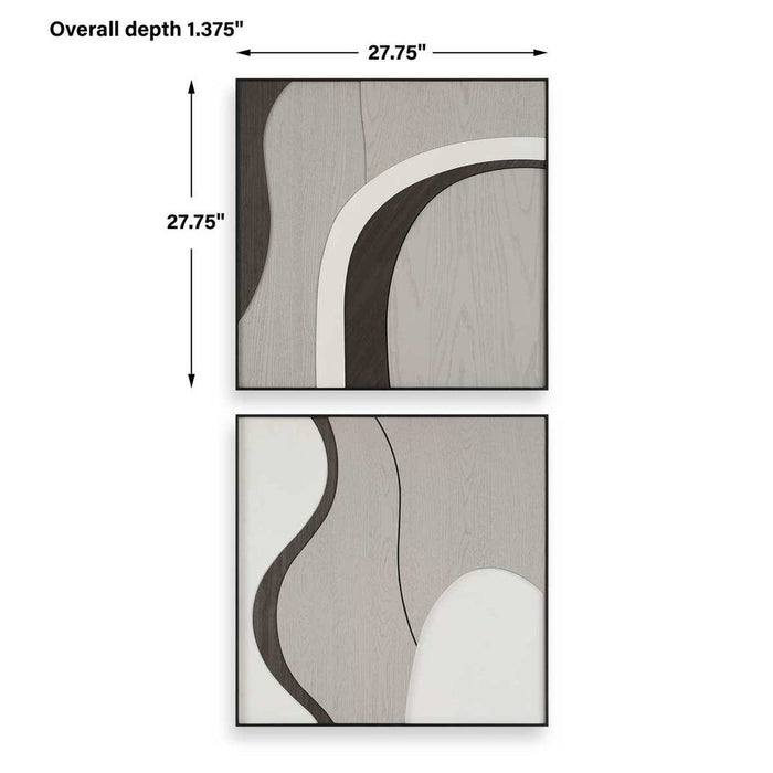 Joel Wood Wall Decor, S/2