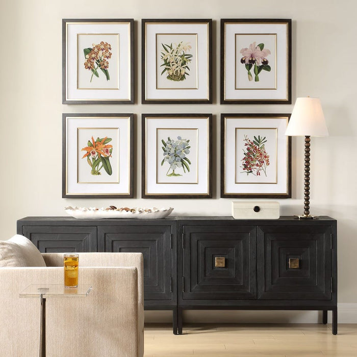 Orchid Botanical Framed Prints, S/6