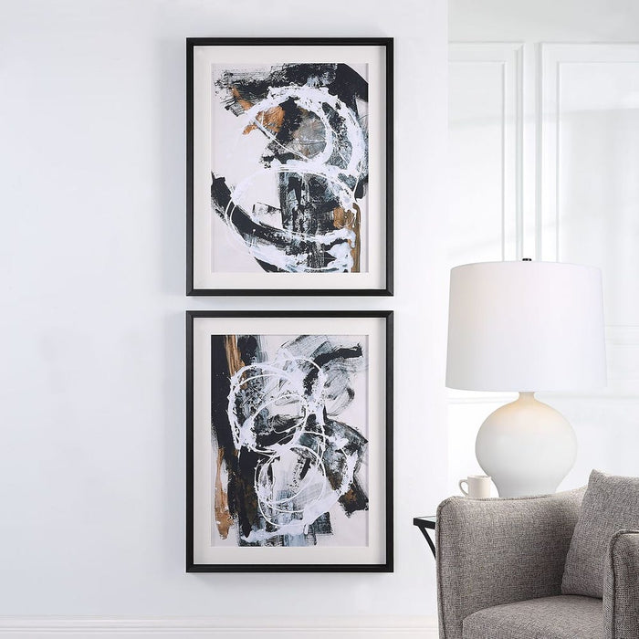 Winterland Framed Prints, S/2