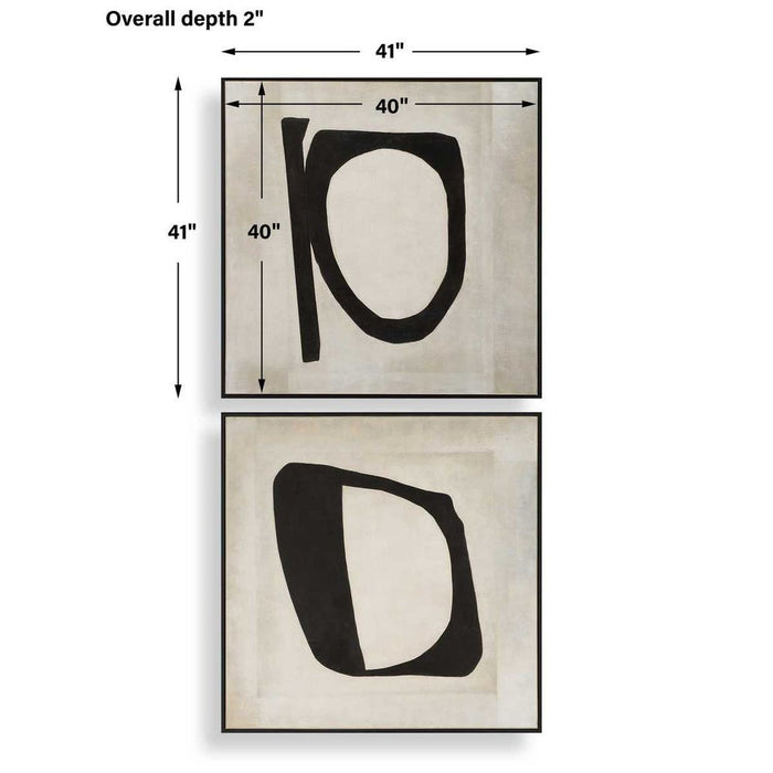 Characters Hand Painted Canvases, S/2