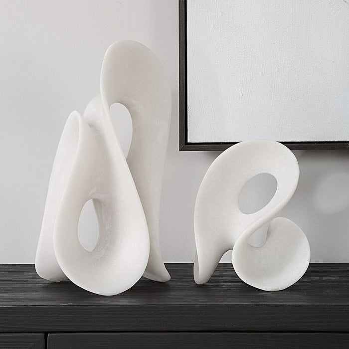 Silent Wave Outdoor Sculptures, S/2