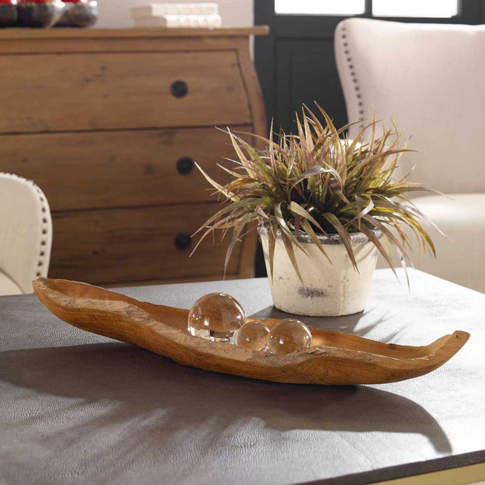 Teak Leaf Outdoor Bowl