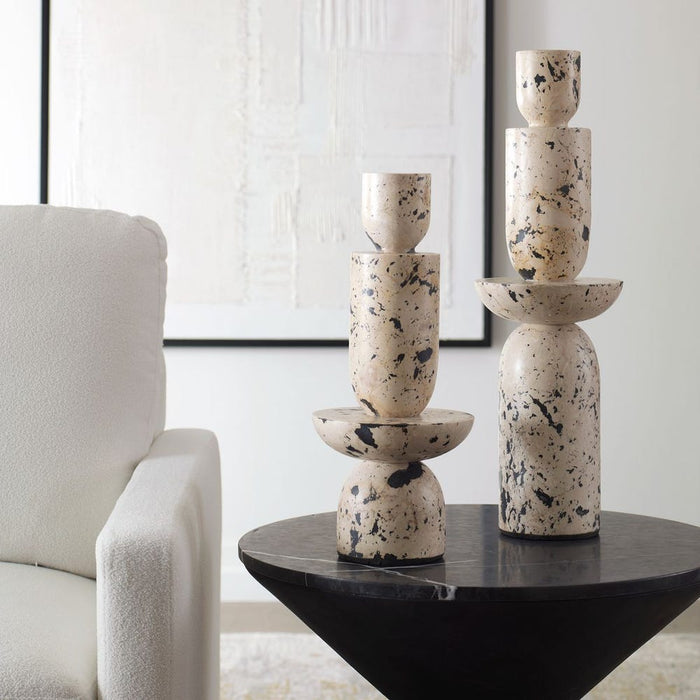 Nouveau Tower Outdoor Sculptures, S/2