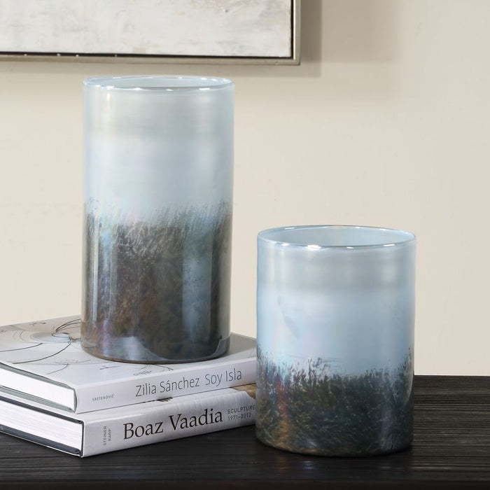 Midnight Mist Vases, S/2