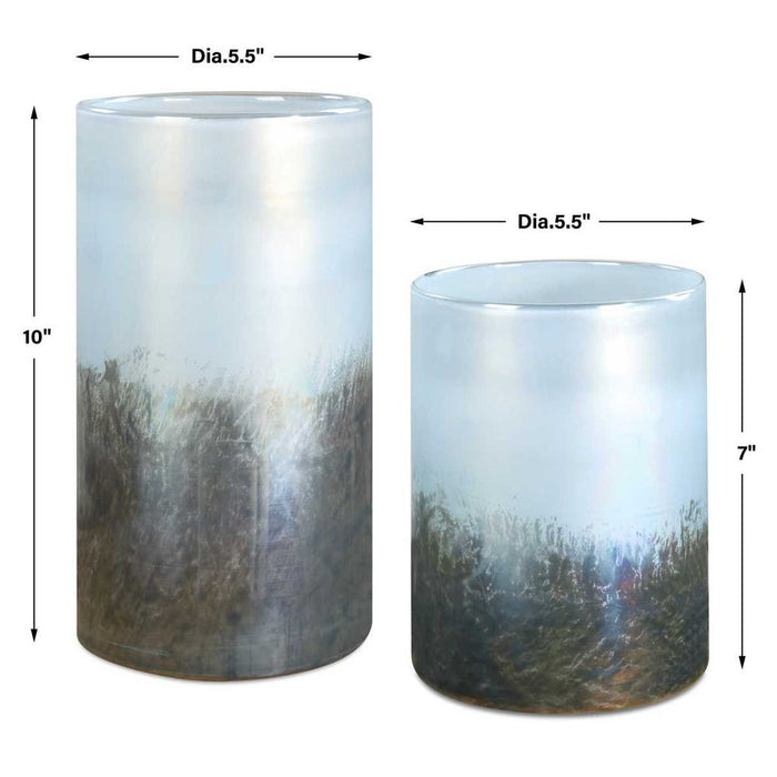 Midnight Mist Vases, S/2