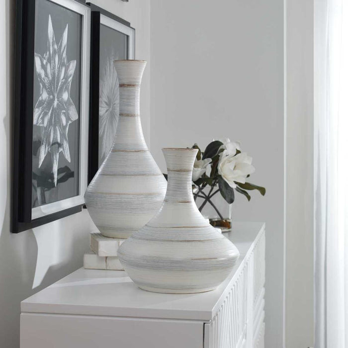 Potter Outdoor Vases, S/2