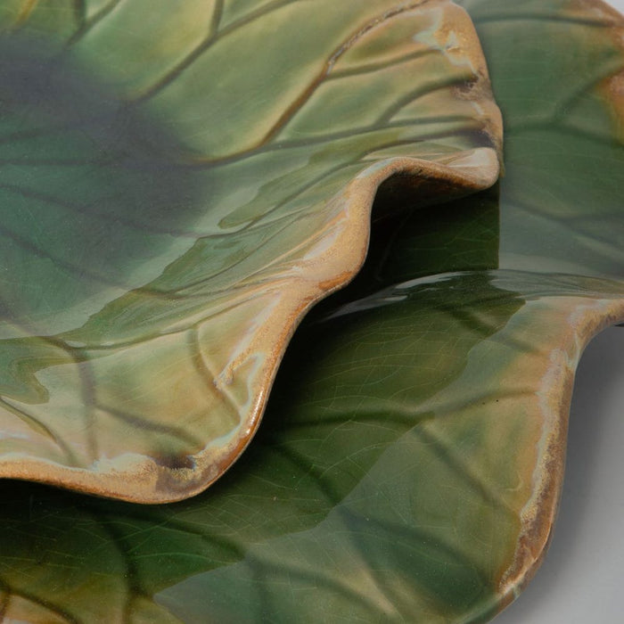 Abella Ceramic Outdoor Wall Decor, Green, S/3