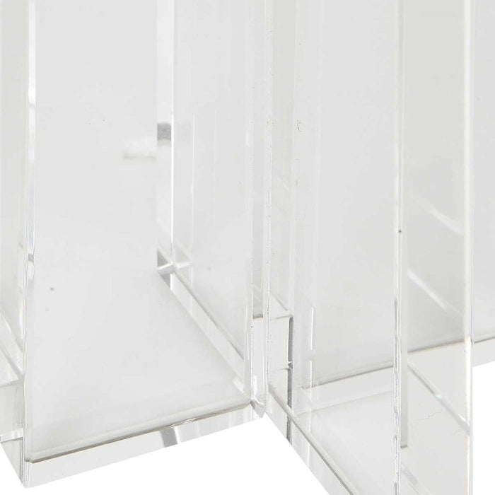 Crystal Pillar Candleholders, S/2