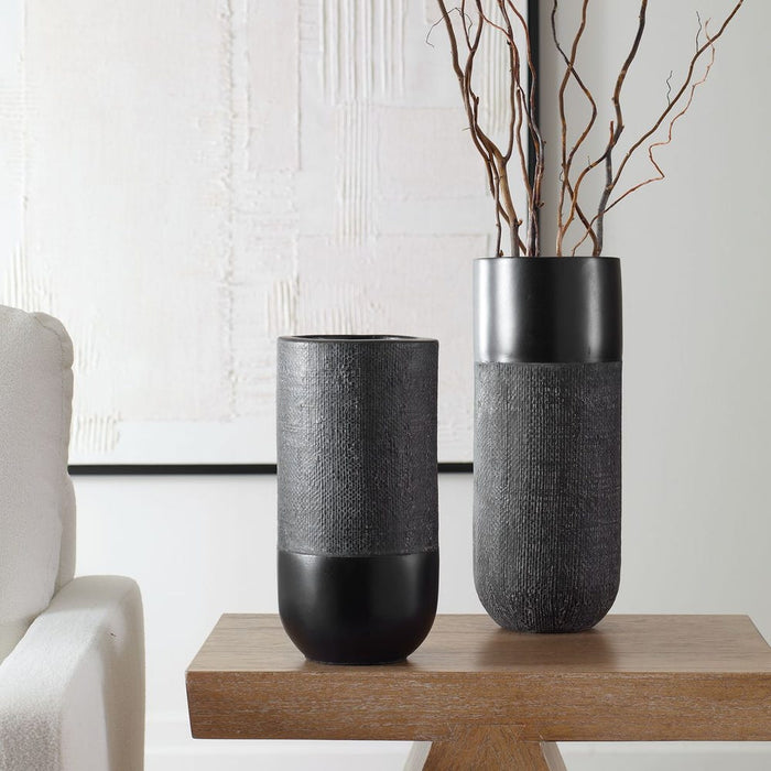 Woven Shadow Vases, S/2