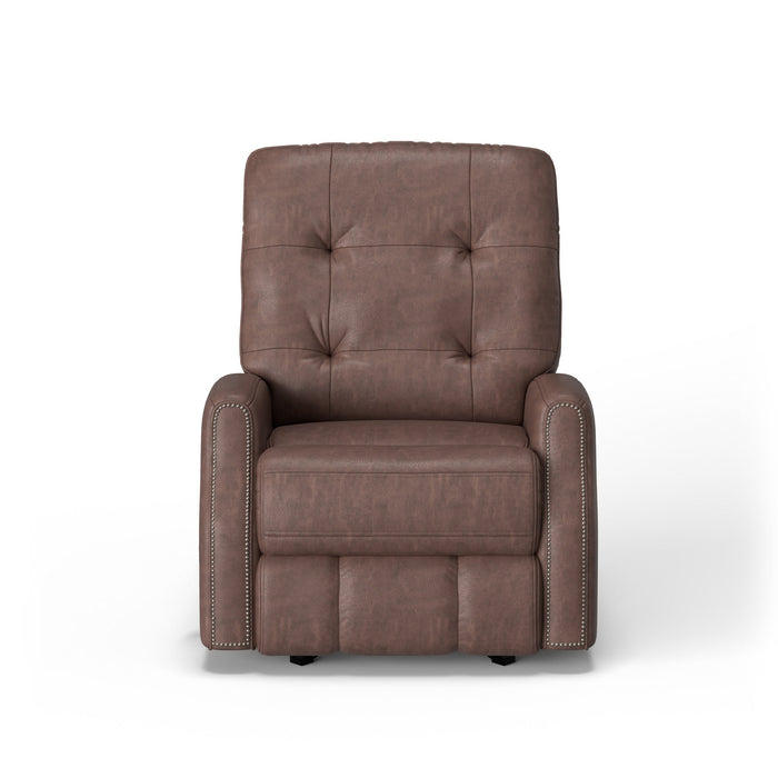 Devon Leather Power Rocking Recliner with Power Headrest