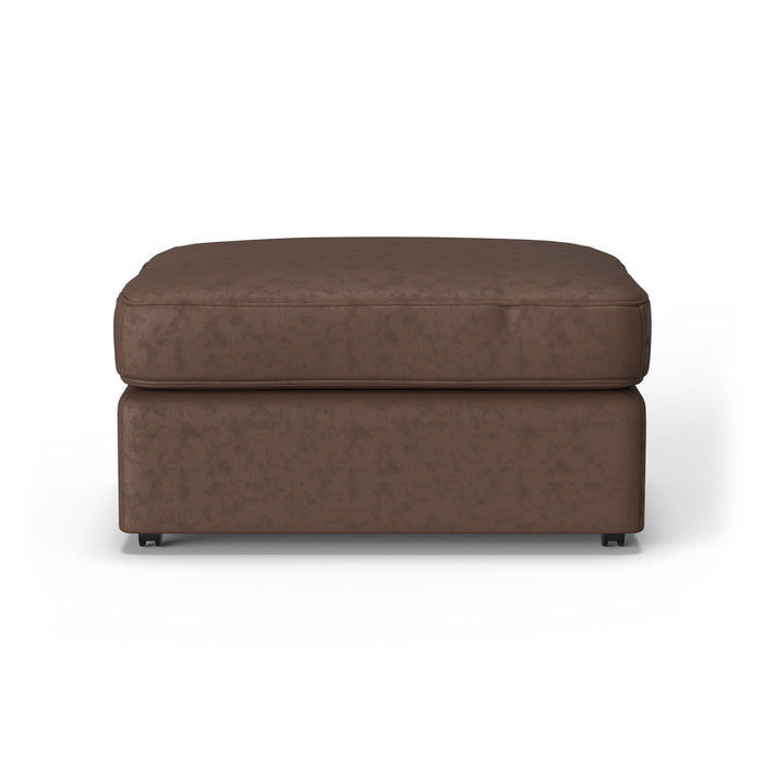 Vail Leather Ottoman
