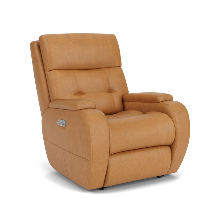 Strait Leather Power Recliner with Power Headrest