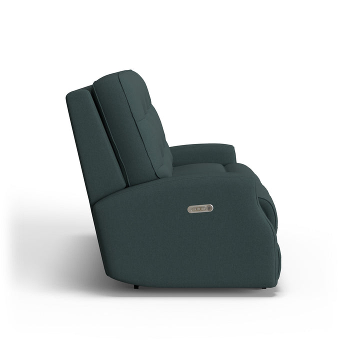 Devon Fabric Power Reclining Sofa with Power Headrests