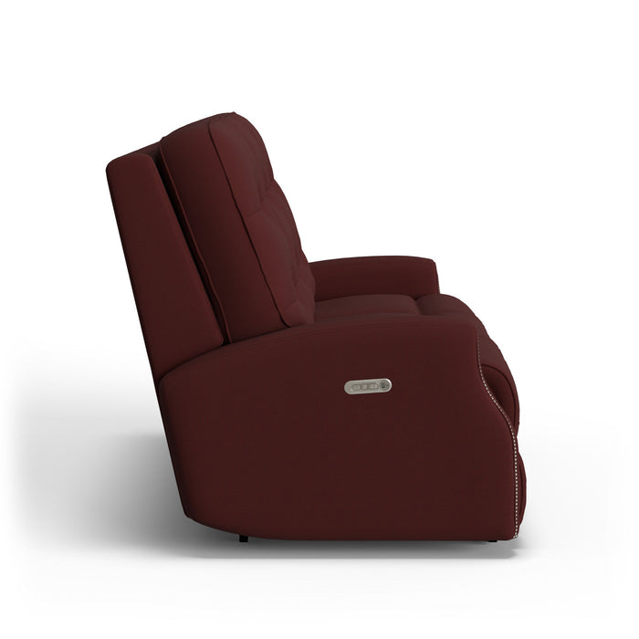 Devon Fabric Power Reclining Sofa with Power Headrests