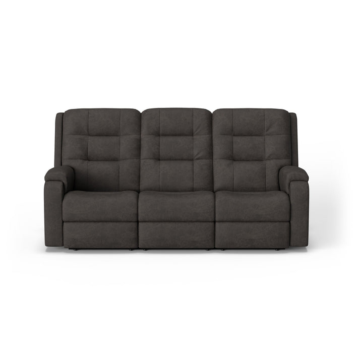 Arlo Leather Power Reclining Sofa with Power Headrests & Lumbar