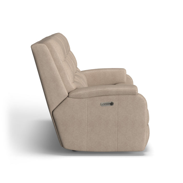 Arlo Leather Power Reclining Sofa with Power Headrests & Lumbar