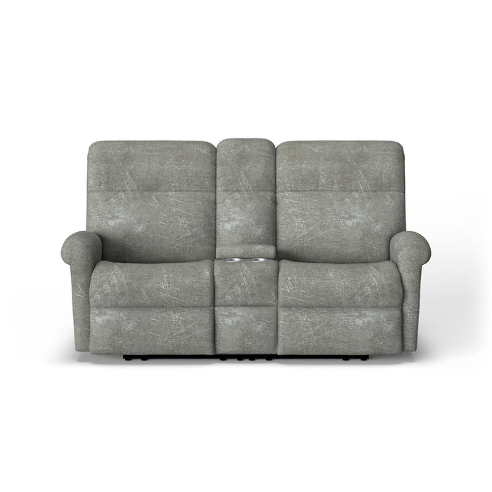 Davis Fabric Power Reclining Loveseat with Console