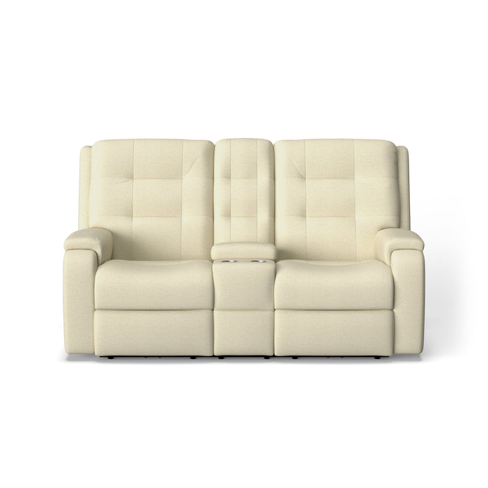 Arlo Fabric Power Reclining Loveseat with Console