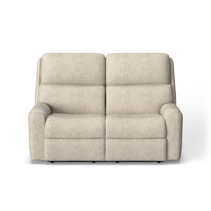 Rio Fabric Power Reclining Loveseat with Power Headrests