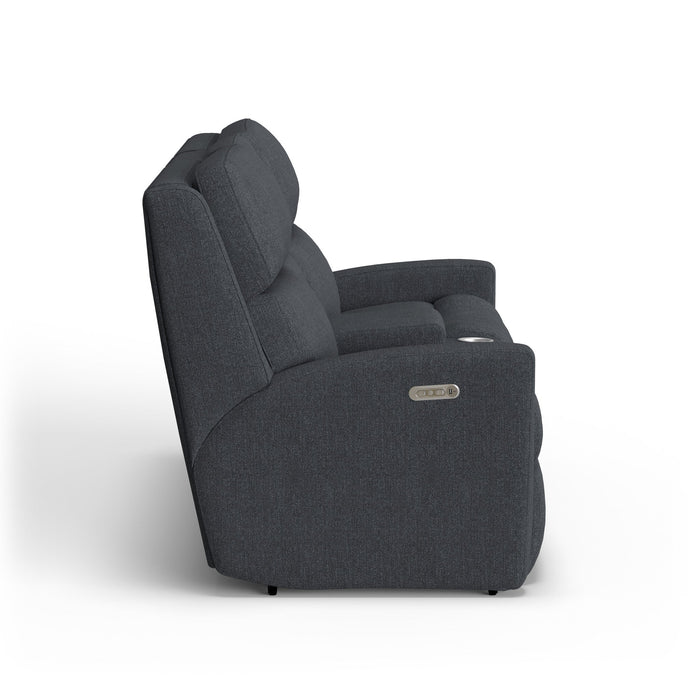 Catalina Fabric Power Reclining Loveseat with Console & Power Headrests