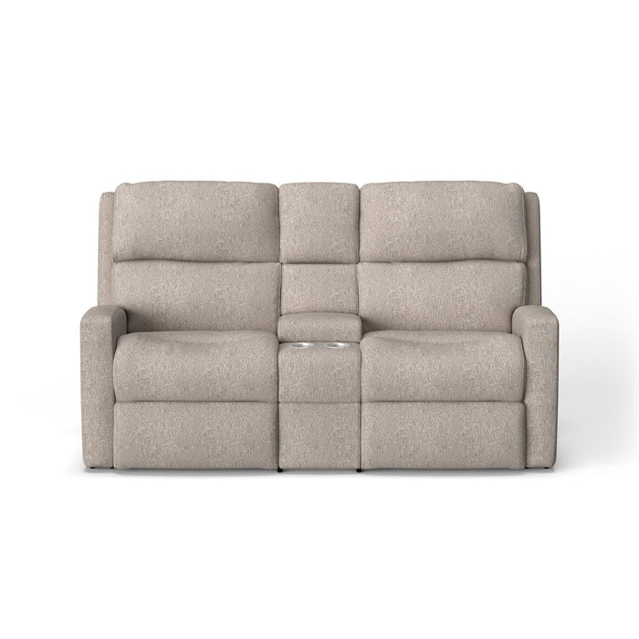 Catalina Fabric Power Reclining Loveseat with Console & Power Headrests