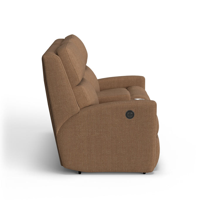 Catalina Fabric Power Reclining Loveseat with Console
