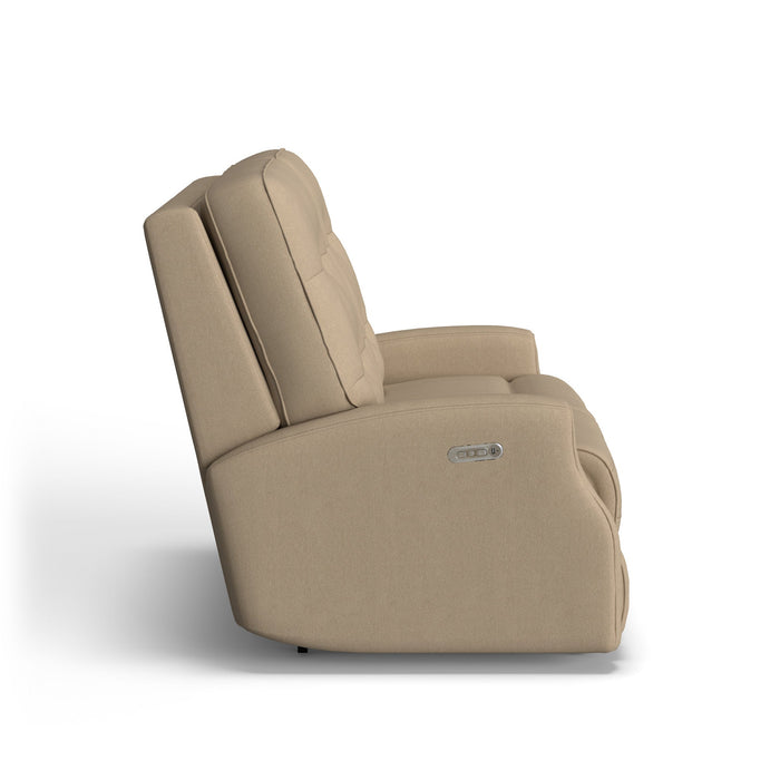 Devon Fabric Power Reclining Loveseat with Power Headrests