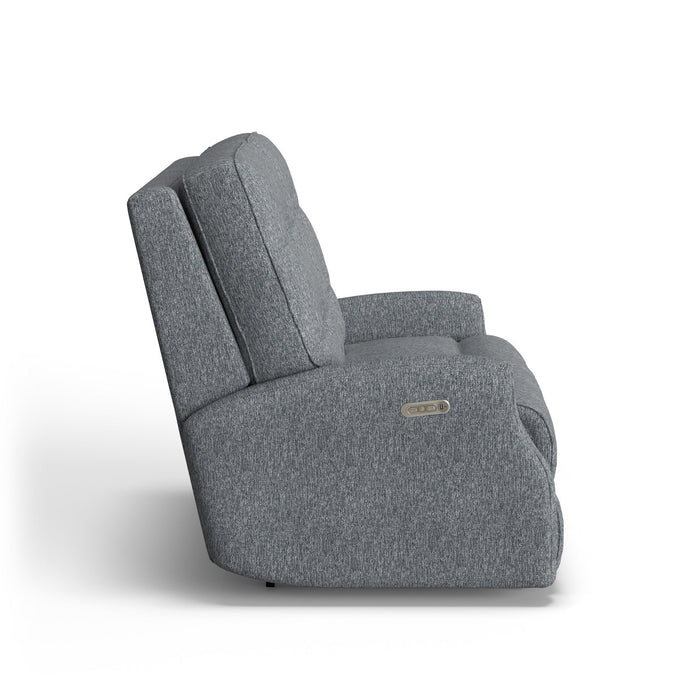 Devon Fabric Power Reclining Loveseat with Power Headrests