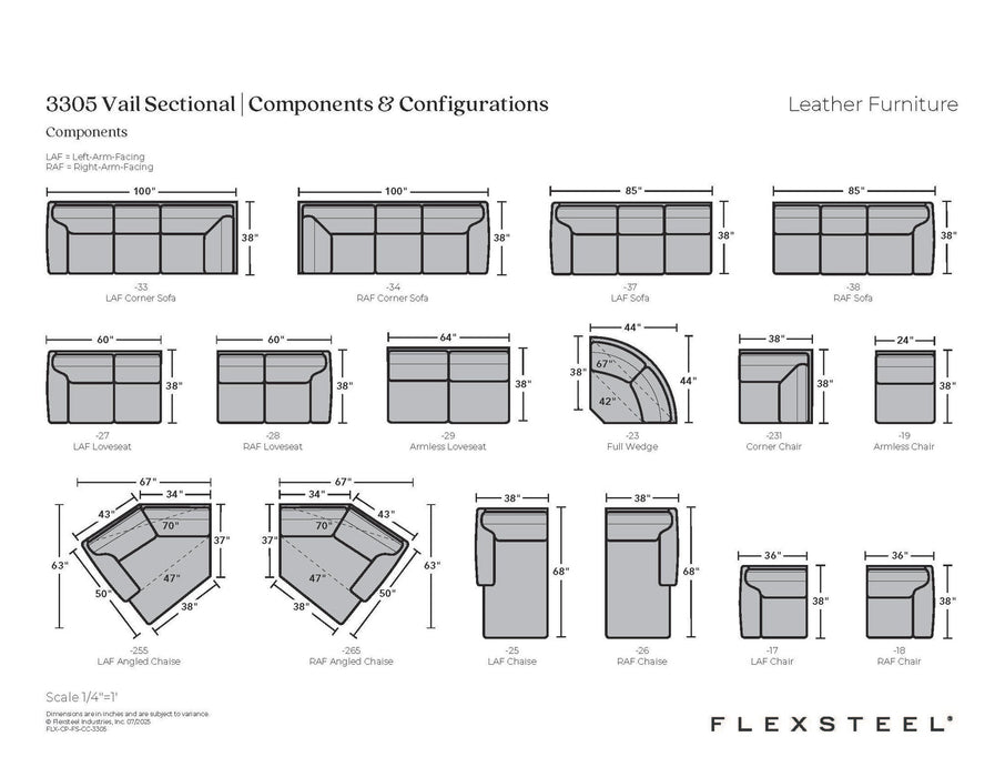 Vail Leather Sectional