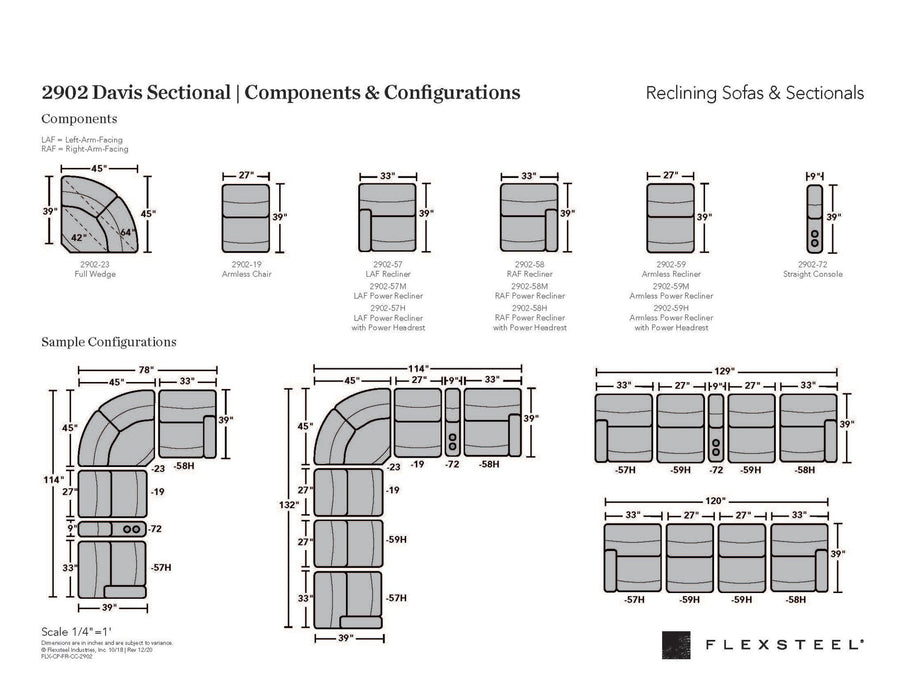 Davis Fabric Power Reclining Sectional
