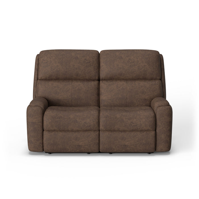 Rio Leather Power Reclining Loveseat with Power Headrests