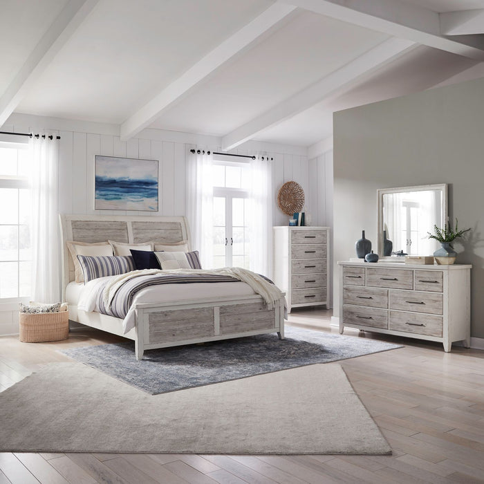 Backroads - King Sleigh Bed, Dresser & Mirror, Chest