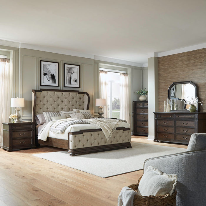 Provence Park - Queen Shelter Bed, Dresser & Mirror, Chest, Night Stand