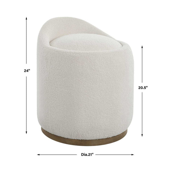 Swirl Swivel Ottoman
