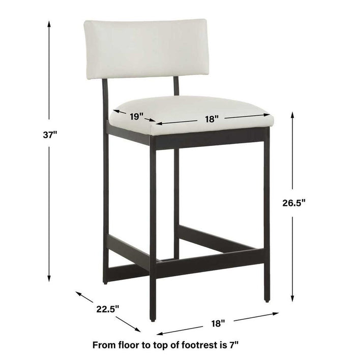 Apsley Counter Stool, Black