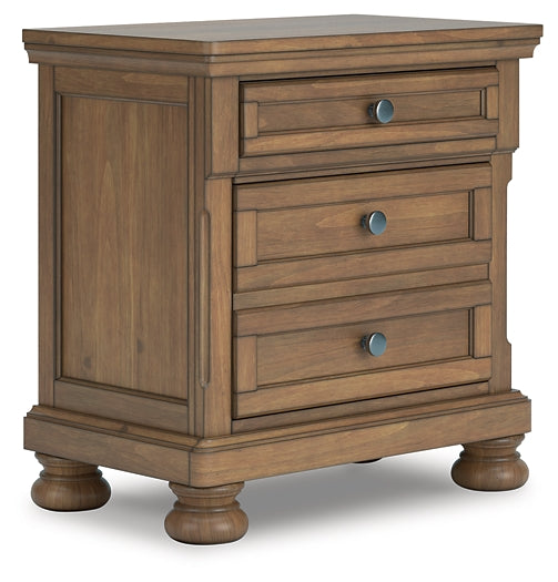 Feddinger King Storage Sleigh Bed with Mirrored Dresser, Chest and Nightstand