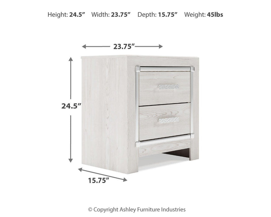Altyra Two Drawer Night Stand
