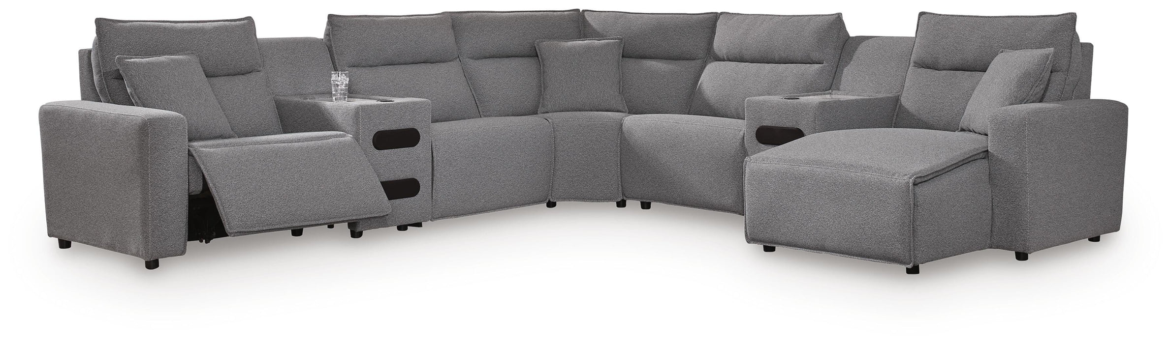 Modmax II 7-Piece Power Reclining Sectional with Chaise and Audio Consoles