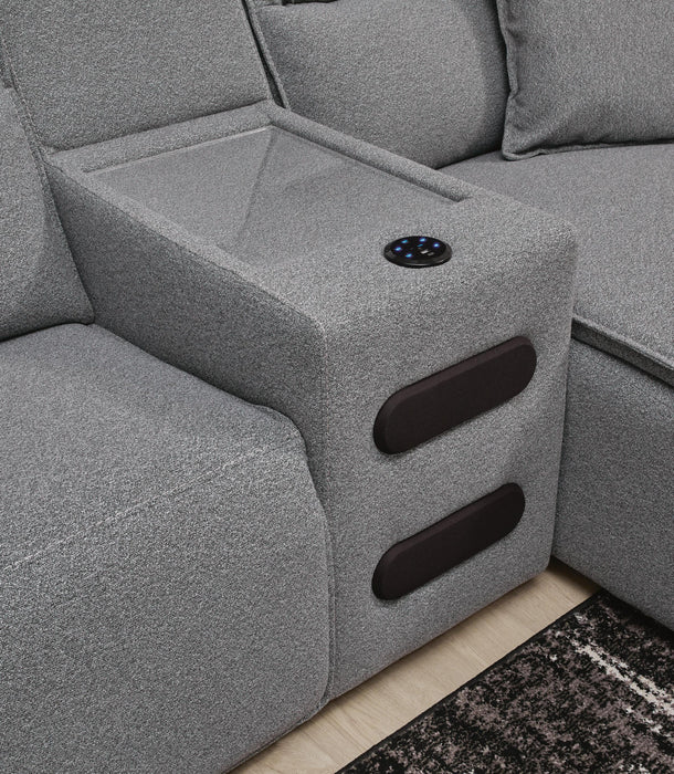 Modmax II 3-Piece Power Reclining Sectional with Chaise and Audio Console