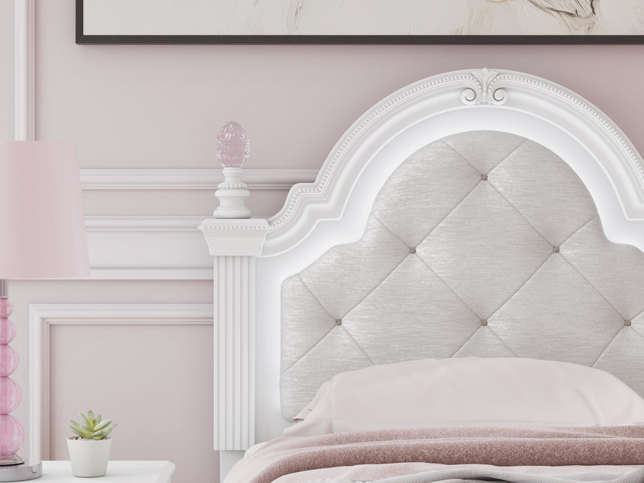 Kozlani Twin Upholstered Panel Bed